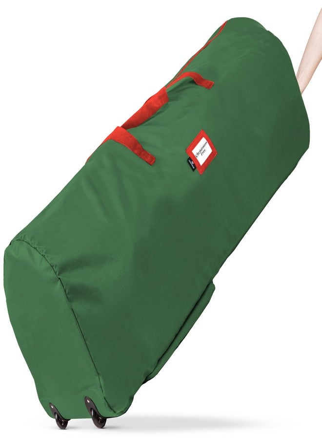 Handy Laundry Rolling Tree Storage Bag - For 7.5-Foot Artificial Christmas Holiday Tree, Zippered Bag, Carry Handles, Wheels for Easy Transport - Protects Against Dust, Insects, and Moisture (Green) - Image 1